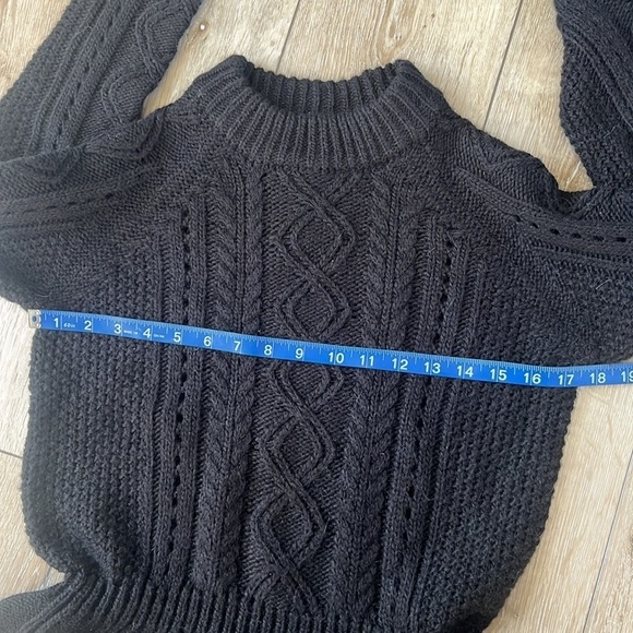 Scotch‎ & Soda Mille Nuits Cable Knit Peplum Sweater Black - Picture 9 of 10